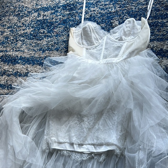 For Love & Lemons Bustier Gown in White Small - Picture 7 of 10